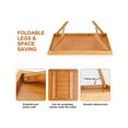 thumbnail image 4 of Mesa plegable para lunch pequeño con patas ajustables, soporte para computadora portátil en bambú orgánico, office para cama y sofá, bandeja para lunch pequeño, bandeja para servir, 20.5 x 12,, 4 of 5