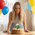 thumbnail image 5 of Green Dinosaur Number Birthday Candle, Creative Cartoon Animal Cake Topper for Party Decor, Fun Birthday Celebration Supplies, Decorative Accessory, Number 3, 5 of 6