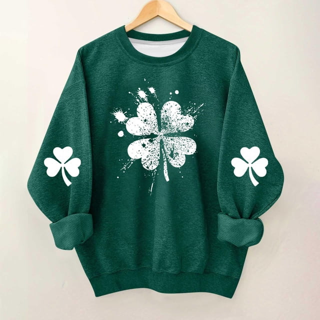 hengsof Chandail de Mode pour Enfants pour la Saint-Patrick, Chandail Graphique à Manches Longues et Col Rond pour les Festivités, Âges 1 à 13 Ans