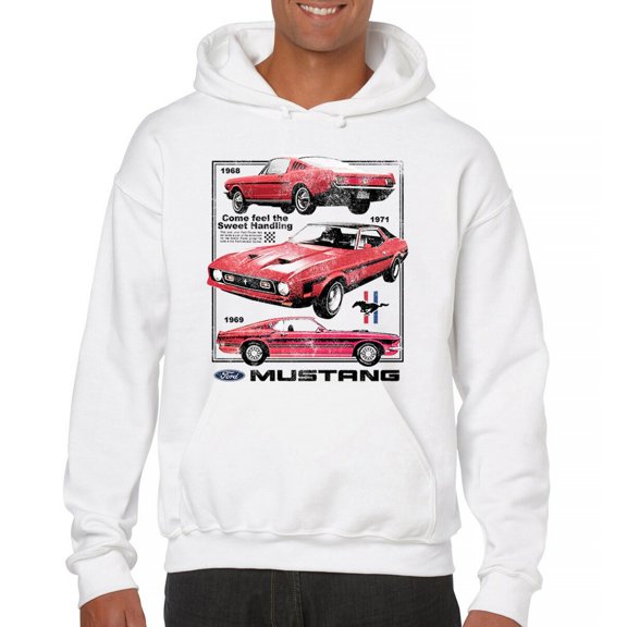 Ford Mustang Poster 1968 1969 1971 Sweatshirt Legendary Performance American Classic Muscle Car Licensed Hoodie