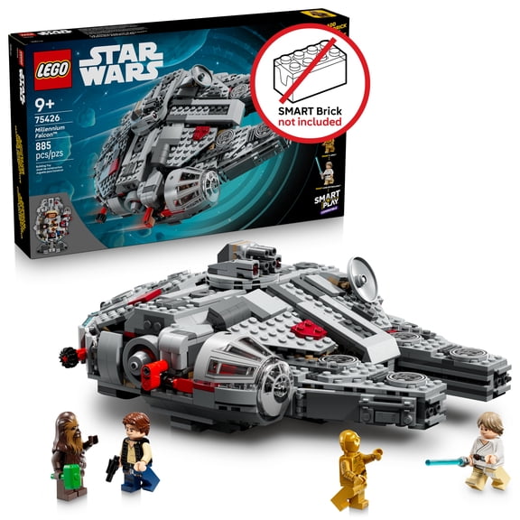 LEGO Star Wars SMART Play: Millennium Falcon Starship Building Toy for Kids - Compatible Set with 4 SMART Tags and 4 LEGO Minifigures - Gift for Boys, Girls and Fans Ages 9  - 75426