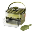 thumbnail image 2 of Easy Press Ice Maker, Ice Mould, Press Ice Trays for Freezing Steps with Bin and Scoop | Portable with Handle, Easy Release without Cool Cube Maker for Cocktail, Whisky(Green), 2 of 4