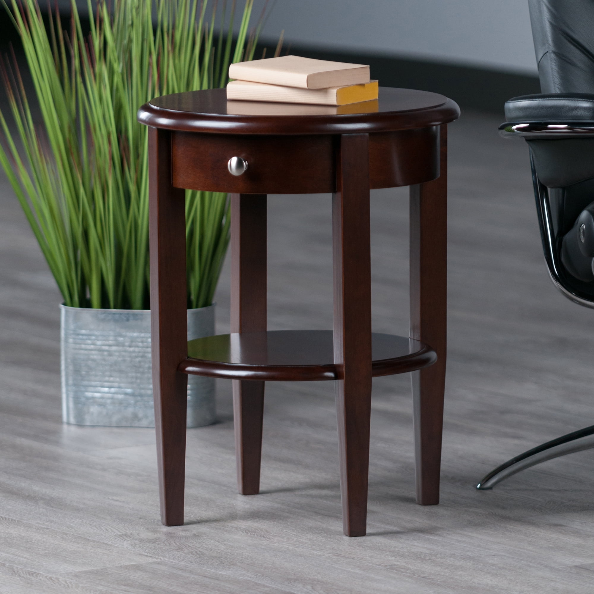 Winsome Concord Accent End Table, Walnut Finish