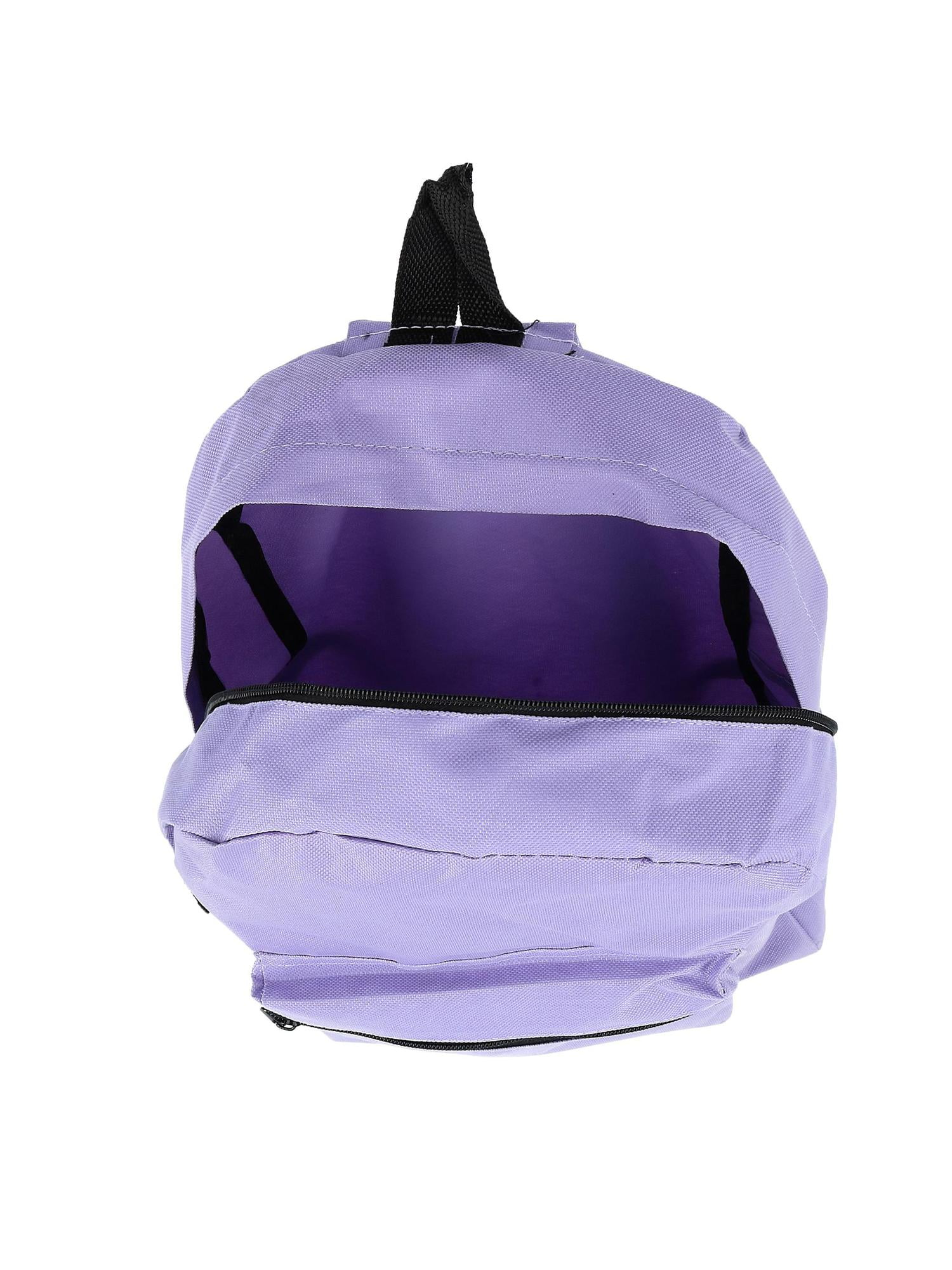 2 Moda Kids Solid Basic Backpack with Front Zipper Purple