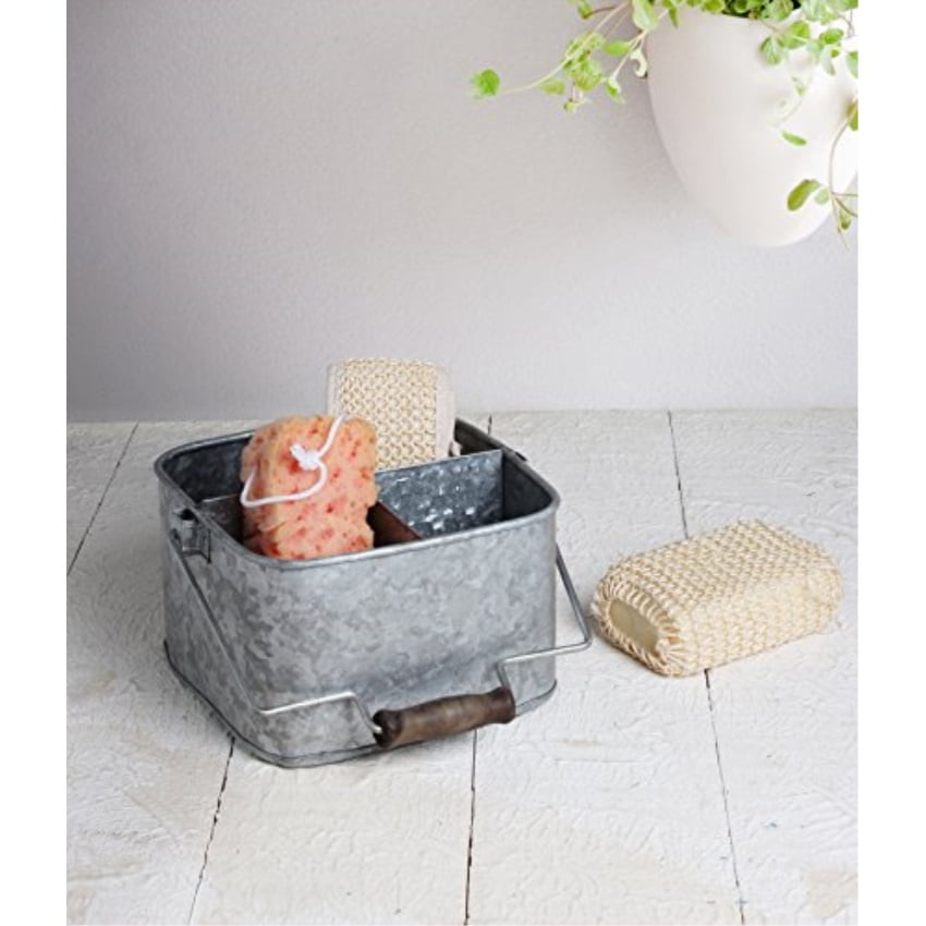 Caddy Organizer for Kitchen Countertop Galvanized Caddy with Long