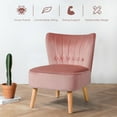 thumbnail image 4 of Costway Armless Accent Chair Tufted Velvet Leisure Chair Single Sofa Upholstered Pink, 4 of 8