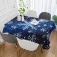 thumbnail image 4 of SKYSONIC 60"x120" Square Tablecloth with Winter Realistic Snowflakes Prints, Anti-Wrinkle and Smooth Table Cloth for Kitchen/Home Party Decoration, 4 of 7