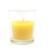 Zest Candle CVC-021 Yellow Citronella Round Glass Votive Candles -12pc-Box