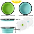 thumbnail image 2 of Collapsible Dog Bowls with Lids, 2 Pack Portable Travel Dog Bowls for Small Medium Large Dogs, Silicone Foldable Outdoor Dog Cat Food Water Bowls for Camping Hiking Road Trip, Pink 17 oz, 2 of 7
