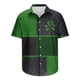 thumbnail image 4 of Blusa y camisa de manga corta con cuello vuelto para hombre, blusa de moda para el Día de San Patricio con estampado de manga corta y solapa., 4 of 4