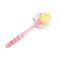 thumbnail image 1 of TISHITA Double Side Long Handle Back Shower Brush, Anti Slip Cleaning for Feet Body Bath Pink, 1 of 8