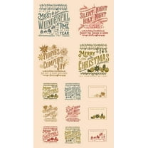 24" X 44" Panel Old World Yuletide Christmas Cotton Fabric Panel D604.19