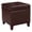 Brown, variant on Storage Ottoman with Rolling Wheels, PU Leather Tufted Cube Footrest with Casters, 17.7" Square Tufted Distressed Ottomans for Living Room,Bedroom, 300lb Capacity