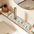 thumbnail image 6 of Faucet Mat for Kitchen Sink 15'' Sink Splash Guard Mat Super Absorbent Fast Drying Drain Pad Lion Leaves Branches 2 Pack, 6 of 9