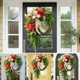thumbnail image 2 of - Hydrangea Wreath Front Door Decor Summer Spring Door Hanger, 2 of 5