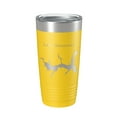 thumbnail image 1 of Lake Manassas Map Tumbler Travel Mug Insulated Laser Engraved Coffee Cup Virginia 20 oz Yellow, 1 of 1