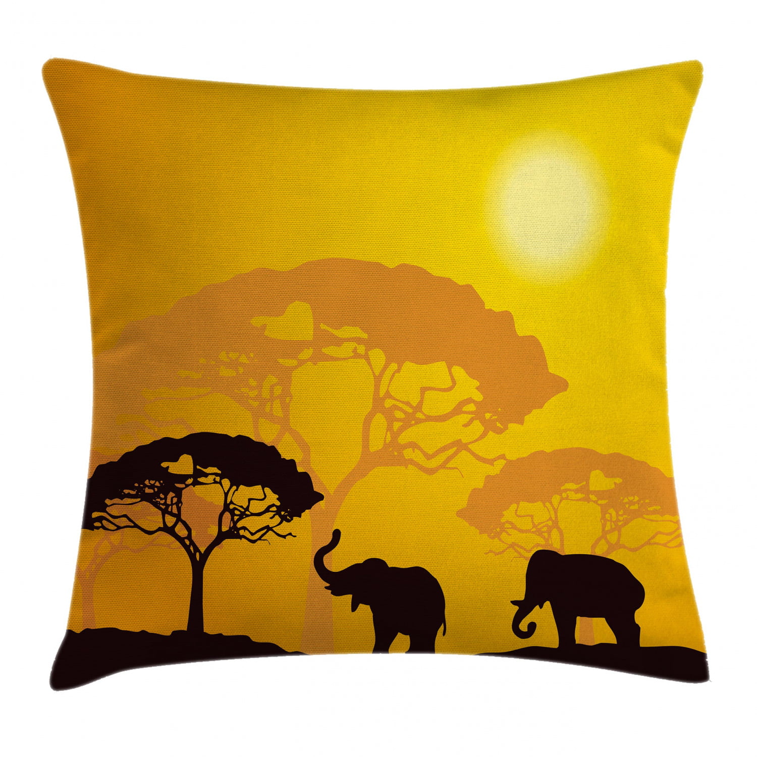 Multicolor elephant Elegant Animal Wild Africa Throw Pillow 16x16
