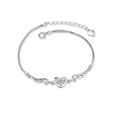 thumbnail image 1 of Pulsera Mujer Brazalete Corazón Alas Ángel Ajustable Xtellar plateado, 1 of 4