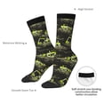 thumbnail image 4 of Susaid Light Green Excavator Print Men's Moisture Wicking Cushioned Crew Work Boot Socks Suitable for Size 36-45, 4 of 6