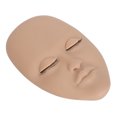 thumbnail image 1 of Cabeza De Maniquí De Pestañas, Cabeza De Maniquí De Silicona Con 6 Pares De Párpados De Repuesto Para Práctica De Extensión De Pestañas De Maquillaje, 1 of 7
