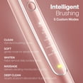 thumbnail image 4 of Aquasonic Vibe Series PRO – Cepillo de dientes eléctrico ultrablanqueador – 5 modos y temporizadores inteligentes – Base desinfectante UV – Aceptado por ADA (oro rosa satinado), 4 of 5