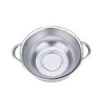 thumbnail image 2 of Coladores de acero inoxidable con mango, colador perforado para cocina, pasta, verduras, arroz, frutas y alimentos., 2 of 4