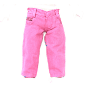 Arianna Magenta Colored Zip Ticket Pocket Jeans Fits 18 inch Dolls