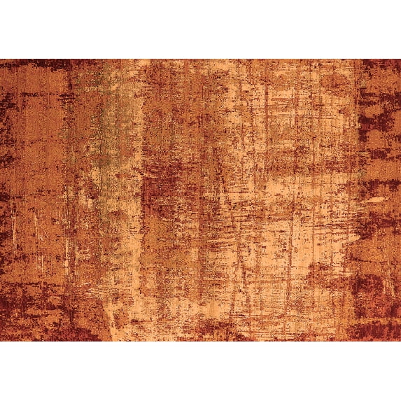 Ahgly Company Indoor Rectangle Oriental Orange Industrial Area Rugs, 5' x 8'