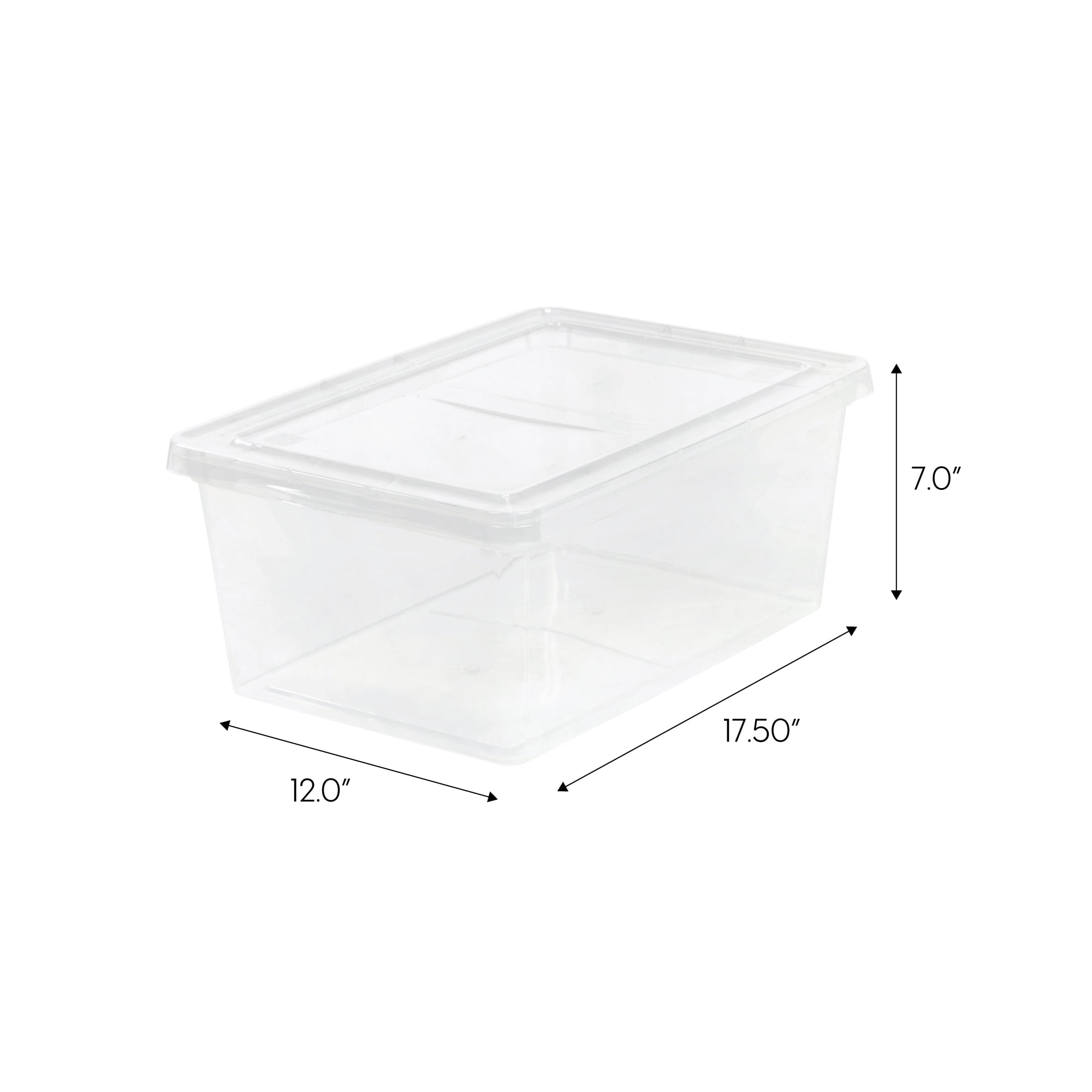  jioko 17 QT Plastic Storage Container Bins with Secure Latching  Lid, Stackable Storage Box for Organizing Large Clear Storage Tote, 6 Packs