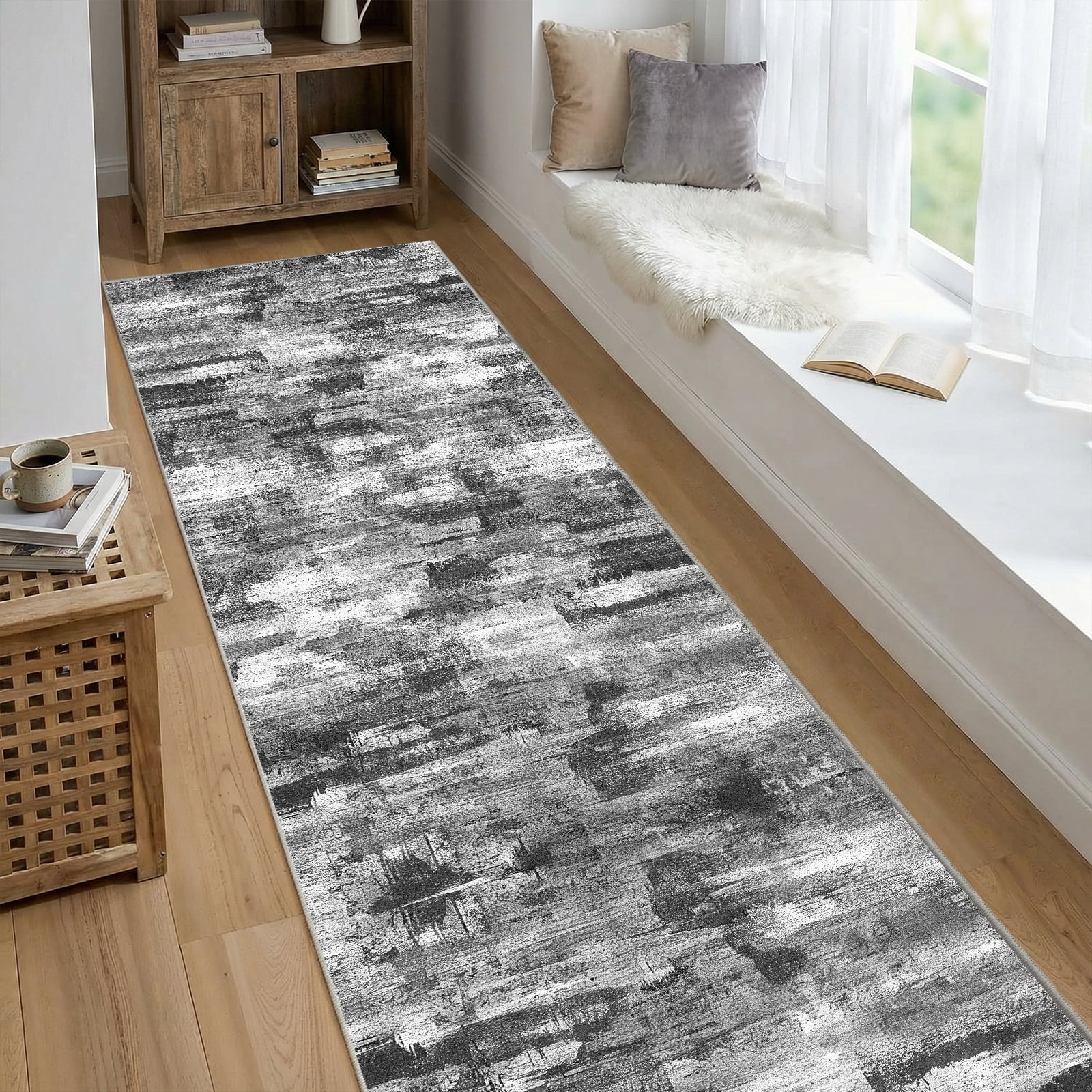 2'x10' Kitchen Runner Rug,Non-Slip Entryway Runner Laundry Rug,Boho Indoor Machine Washable Hallway Runner Rugs Throw Carpet for Living Room Bedroom Dining Room Hallway Kitchen