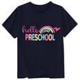 thumbnail image 4 of Tisuna First Grade T Shirts For Girls Toddler Cartoon Print Short Sleeve Crew Neck Tops Casual Soft Little Girls First Day School Casual Shirts Size 6-7 Years Black, 4 of 4