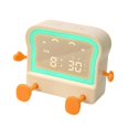 thumbnail image 4 of Reloj despertador Digital para niños, entrenador para niños, despertador en forma de tostada, luz nocturna de brillo ajustable para mesita de noche y Amarillo claro, 4 of 9