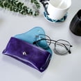 thumbnail image 3 of Estuche para anteojos LogHog portátil de cuero impermeable morado, 3 of 9