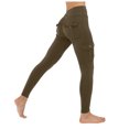 thumbnail image 4 of COMVALUE Workout Cargo Leggings for Women Hidden Scrunch Butt Lifting Leggings Gym Yoga Pants with Pockets (Brown, M), 4 of 9
