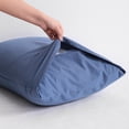 thumbnail image 4 of Lorviah Premium Cotton Body Pillowcase 20"x54", Ultra Soft & Breathable Body Pillow Cover with Envelope Closure, Denim Blue, 4 of 6