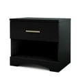 thumbnail image 2 of South Shore Gramercy 1-Drawer Nightstand - End Table with Storage for Adult, in Pure Black, 2 of 9