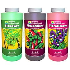 General Hydroponics GH Flora Series 16oz Pints TRIO FloraMicro FloraGrow (Best Hydroponic Fertilizer For Cannabis)