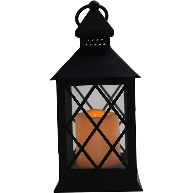 10 Vintage Rustic Decorative Electric Candle Lantern Lamp with LED Candle  Light for Indoor and Outdoor Decor, Battery Powered Candles Great for  Wedding Centerpieces, Garden and Home (12, Style 8) 