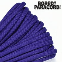 Bored Paracord Brand 550 lb Type III Paracord - Purple 50 Feet