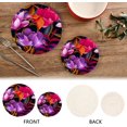 thumbnail image 4 of SKYSONIC Tropical Flower Leaf Pot Holders Trivets, 2 Pcs Heat Resistant Trivets,Vintage Waterlily Cotton Thread Weave Mats for Hot Pads Pans Pot Bowl Teapot for Kitchen Decor, 4 of 7