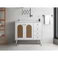 thumbnail image 3 of 36" Bathroom Vanity with Ceramic Basin, Rattan Bathroom Storage Cabinet with Two Doors and Drawer, 3 of 9