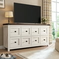 thumbnail image 6 of EnHomee Dresser for Bedroom White Dresser TV Stand Farmhouse Dresser with 8 Drawers, 6 of 7