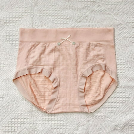 Reduced Price  Women s Mid-waist Belly Lift Briefs  Breathable Cotton  Compression Support  Seamless Design  Underwear for Workout  Fitness  Daily Wear  Plus Size Clothing | Orange Free Size