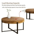 thumbnail image 3 of Shunda K Storage Round Medium Density Fiberboard Coffee Table, Natural, 3 of 6