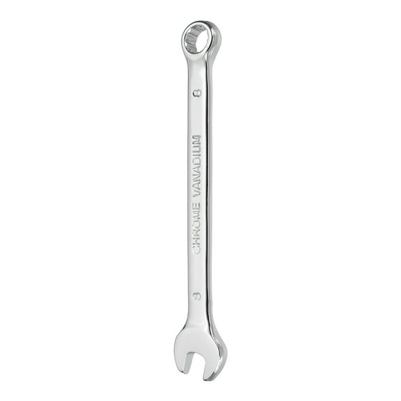 Combination Wrench 8mm Metric 12-Point Box and Open End CR-V Steel Spanner