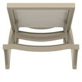 thumbnail image 6 of Pemberly Row Contemporary Sling Chaise Lounge Taupe Beige Finish, 6 of 8