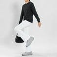 thumbnail image 3 of KAUOD Girls Stretchy Yoga Uniform Pants Kids Plain Soft Flare Trousers High Waist Skinny Straight Pull on Pants with Pockets, 3 of 3
