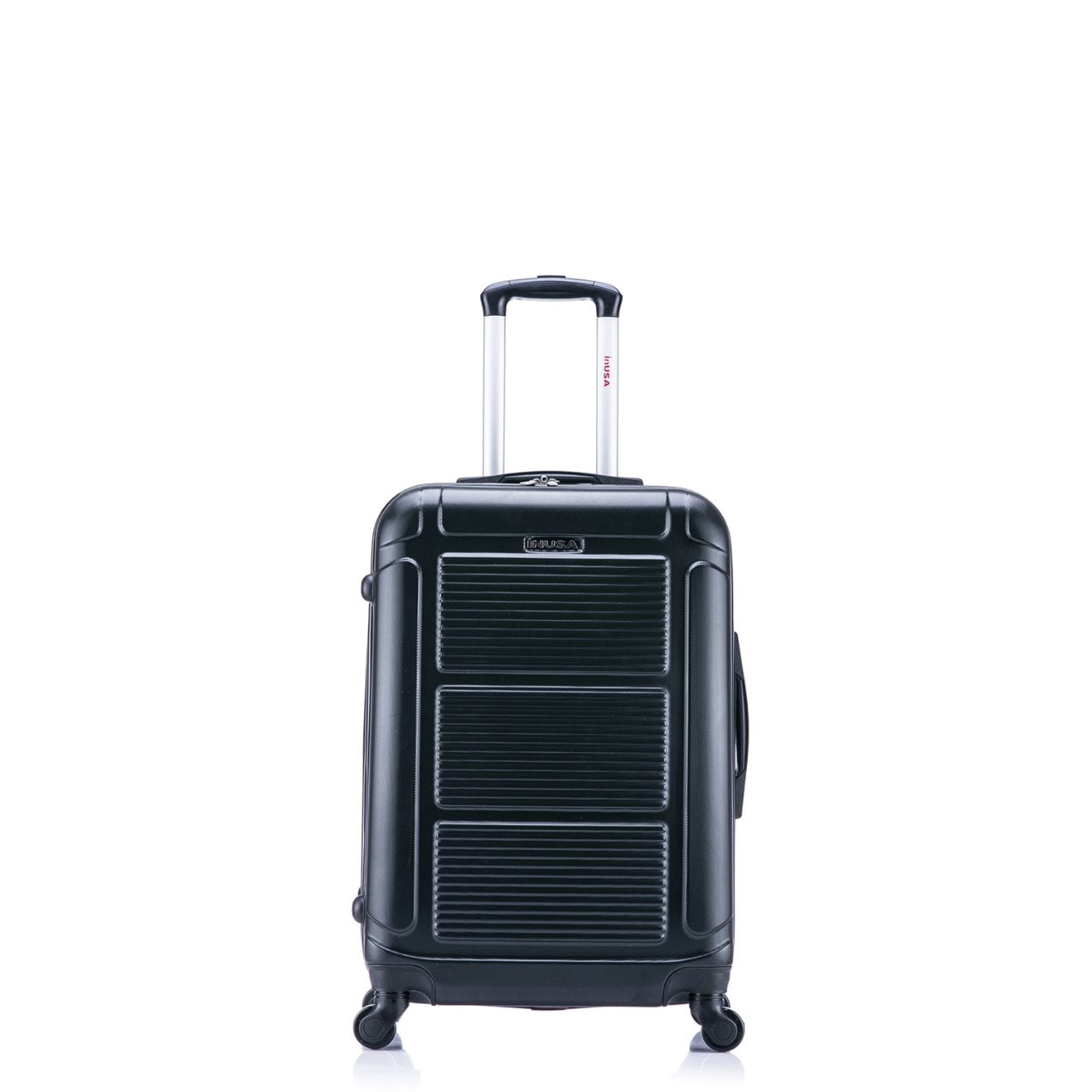 InUSA Pilot 24" Hardside Lightweight Luggage with Spinner Wheels, Handle, and Trolley, Black