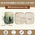 thumbnail image 5 of FOR U DESIGNS Cat Daisy Pattern Bible Cover Portable Bible Carrying Case Lightweight Church Bag Bible Protective Bible Carrier Tote Bag Christian Gifts Accessories, 5 of 7