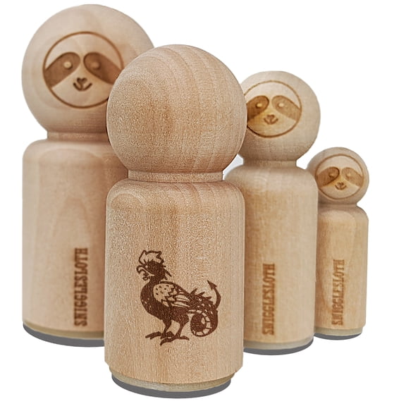 Cockatrice Mythical Monster Rubber Stamp for Scrapbooking Crafting Stamping - Mini 1/2 Inch